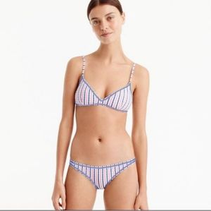 New J Crew Seersucker Bikini Set